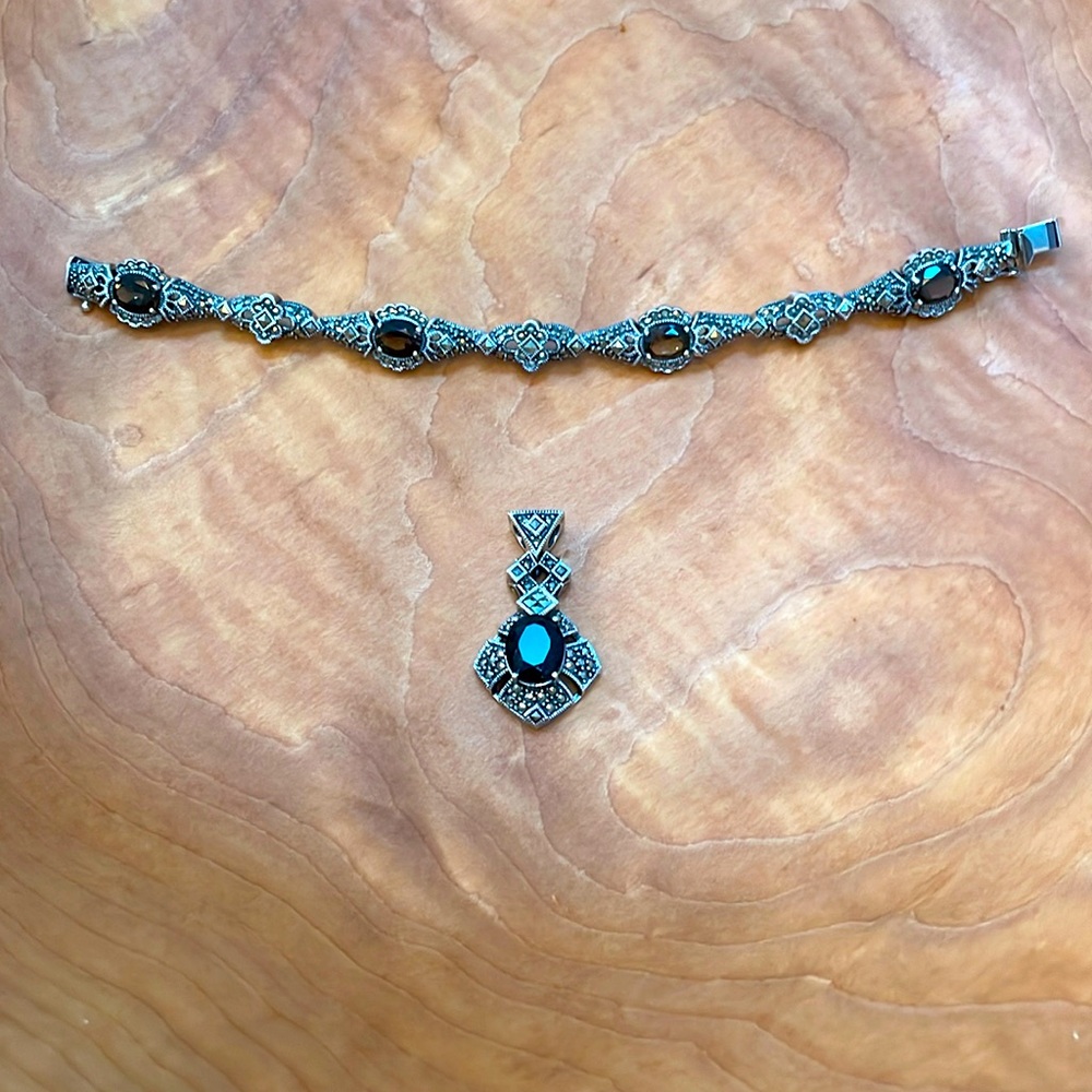 Judith Jack Pendant and Bracelet